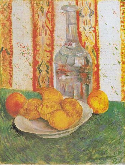 Vincent Van Gogh Still Life with Bottle and Lemons on a Plate Germany oil painting art